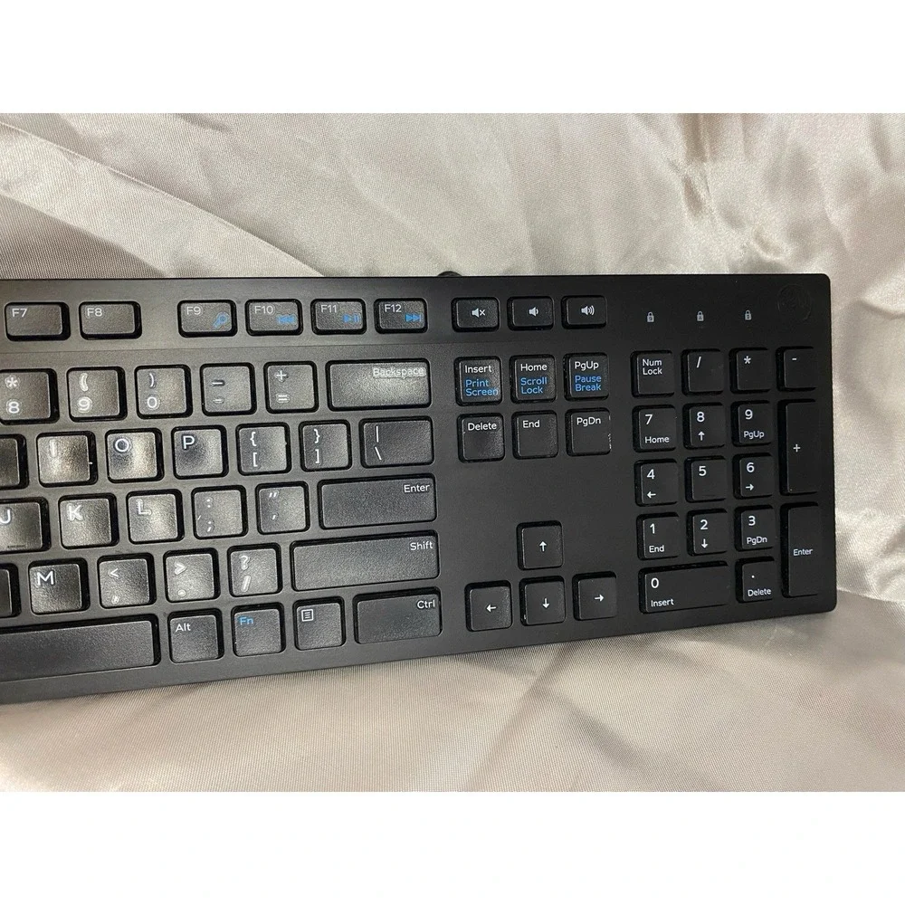 Dell KB216b USB Wired Keyboard Black Slim Quiet Keys for PC/Laptop Tested/works